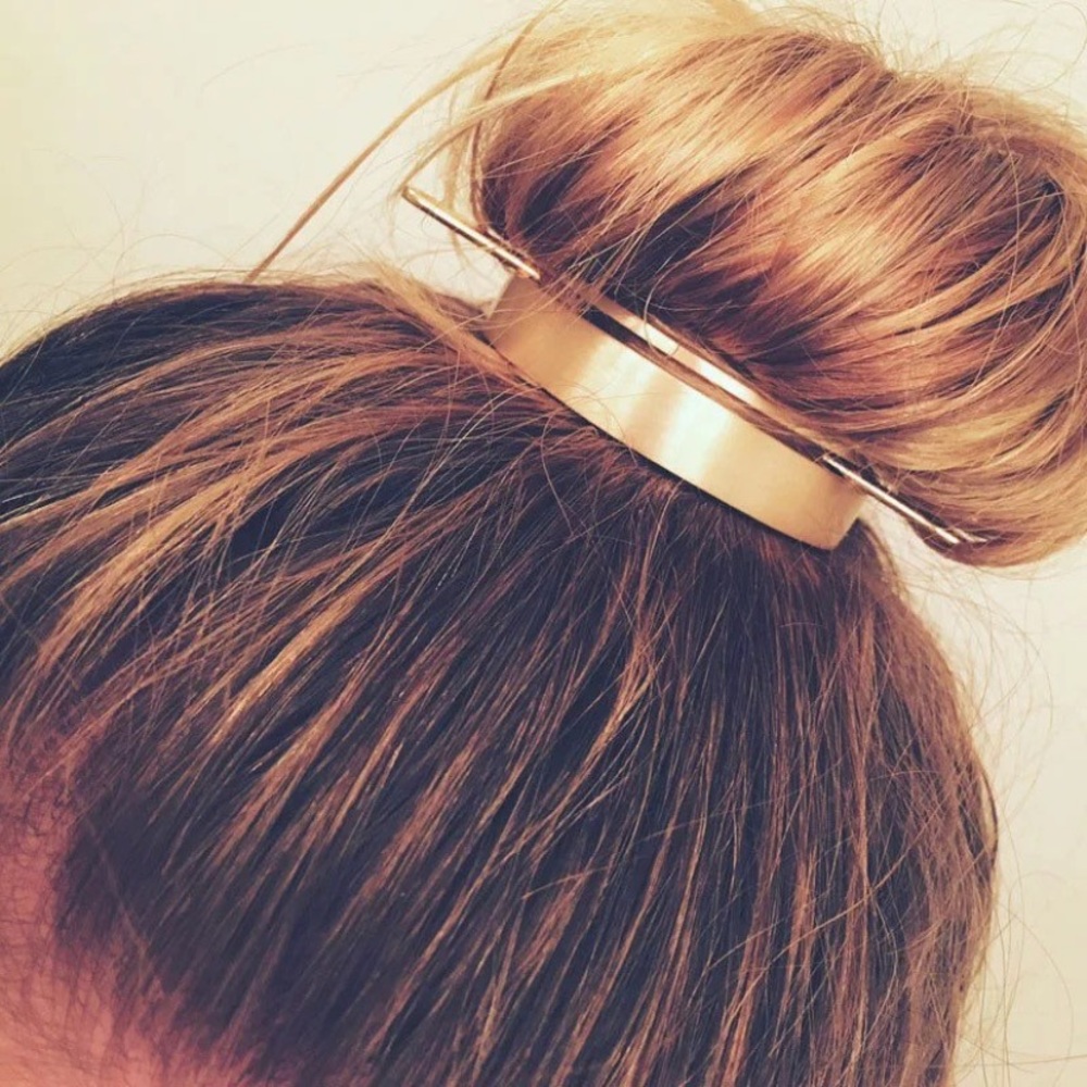 Metal Silver Hair Cuff Bun Cage - Picture 3 of 5